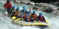 Rafting im reißenden Fluß Salzach mit der Jugendpension Müllauerhof